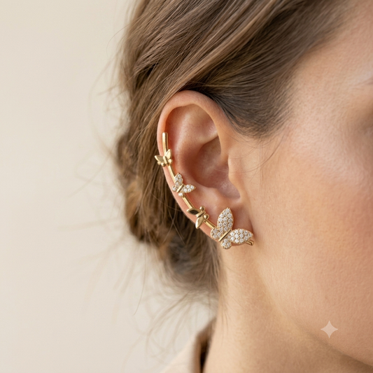 Butterfly Ear Cuff Earrings 🦋✨