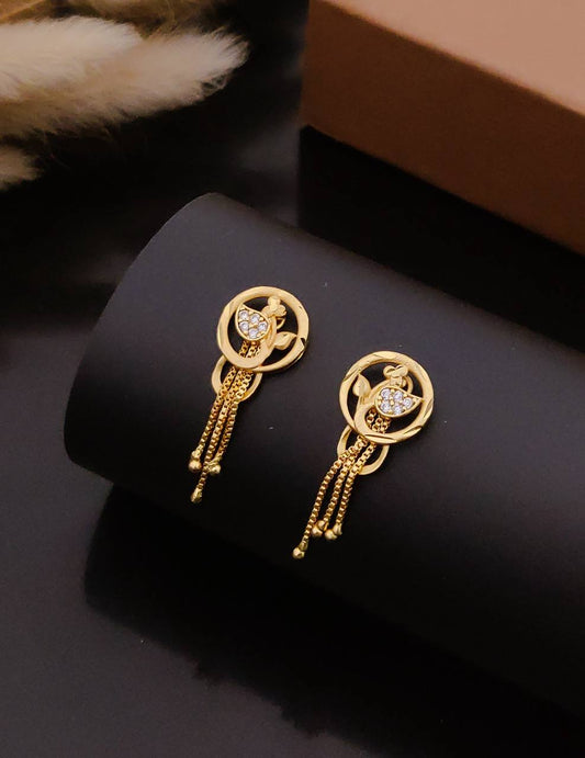 Golden Charm Drop Earrings