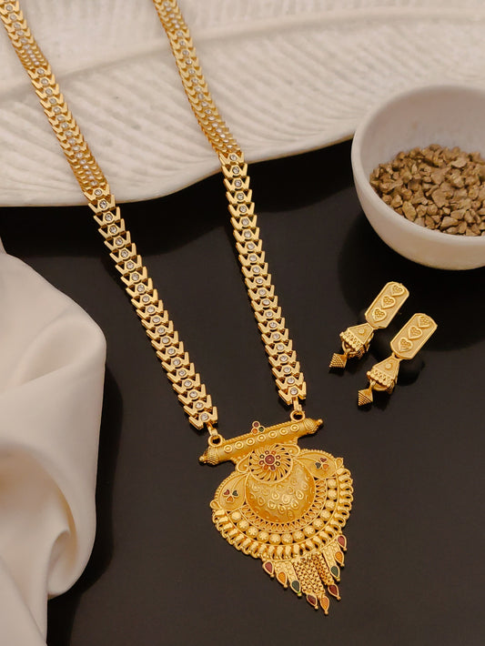 Royal Peacock Pendant Necklace Set
