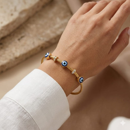 🧿 Golden Evil Eye Grace Bracelet