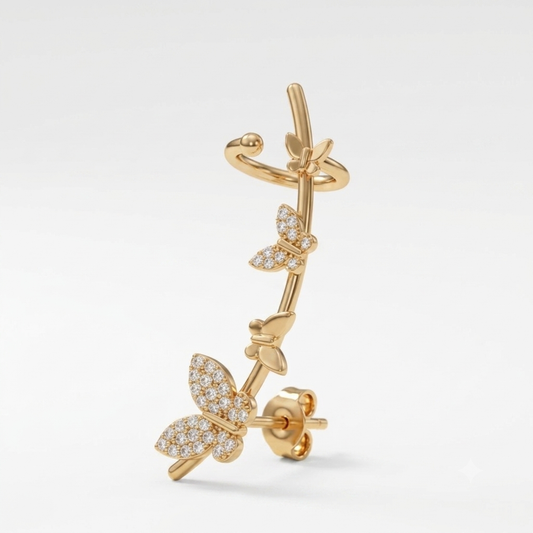 Butterfly Ear Cuff Earrings 🦋✨