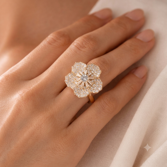 Blossom Cocktail Ring 🌸💍✨