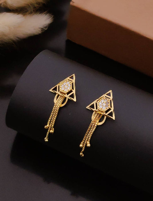 Floral Shine Tassel Earrings