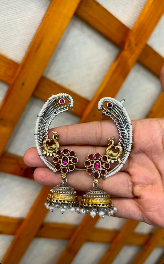 Royal Peacock Jhumka Earrings