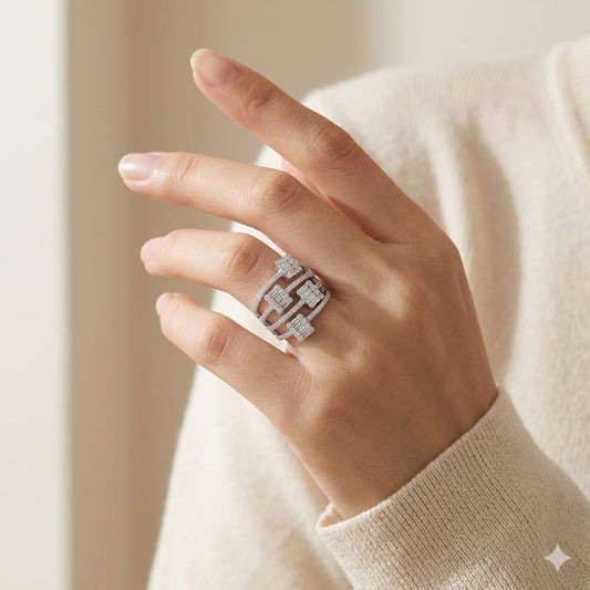 The Geometric Maze Diamond Band 🏛️✨